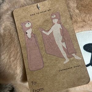 BearPaw Kids Bear Hooded Blanket - Tan Plush